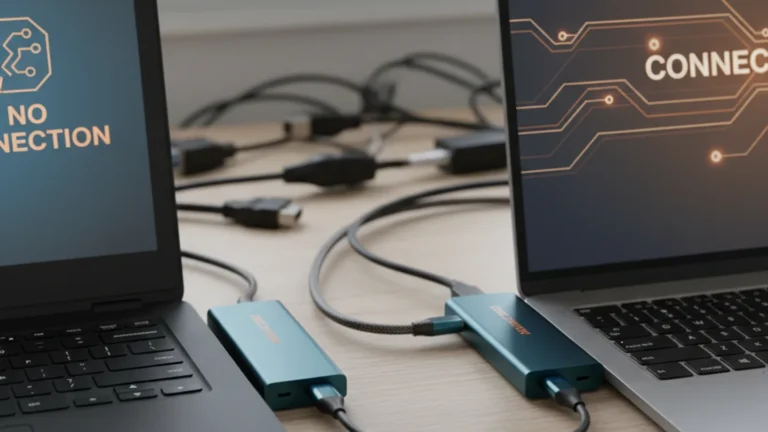 Het dock werkt op de ene laptop wel en op de andere niet